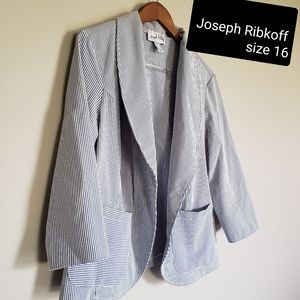Joseph Ribkoff Light weight stripe jacket size 16